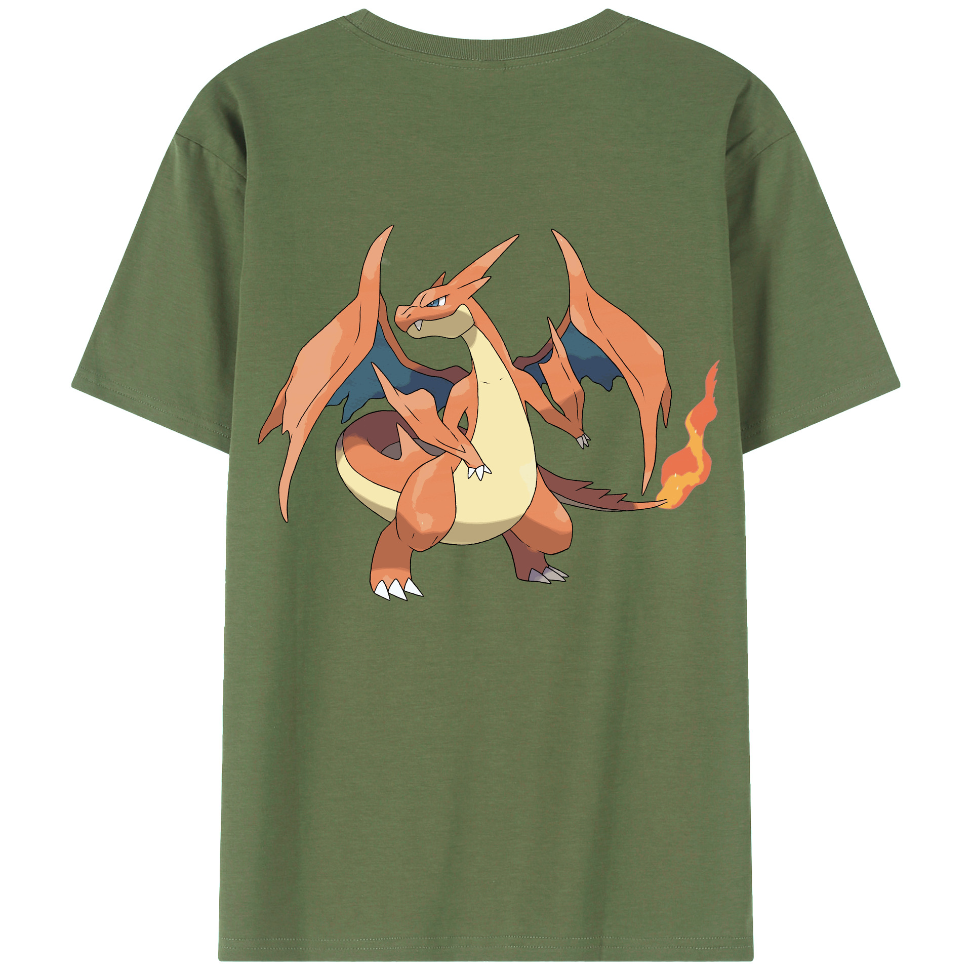 （画像用） ポケットモンスター Pokémon 綿100％ メンズ半袖Tシャツ（バックプリント） 通気性